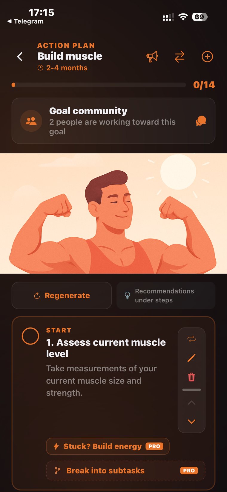 Gainers action plan — build muscle